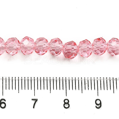 Transparent Baking Paint Glass Beads Strands DGLA-A034-T6mm-D08-1