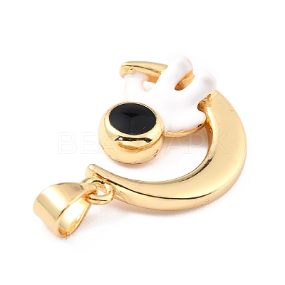 Brass Enamel Pendants KK-K250-24G-1