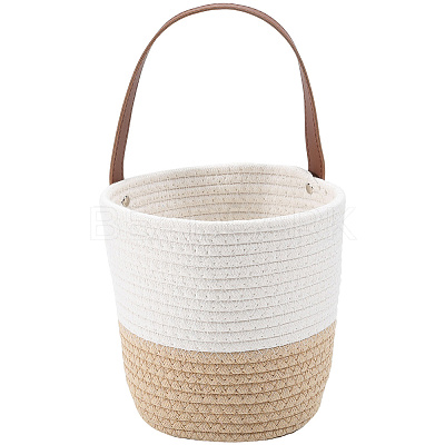 Woven Cotton Storage Baskets AJEW-WH20054-010A-1