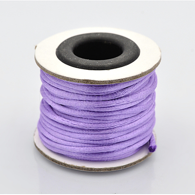Round Nylon Satin Rattail Cord X-NWIR-O001-A-12-1