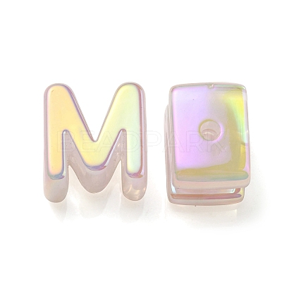 Opaque Rainbow Iridescent Acrylic Beads OACR-P010-23C-1