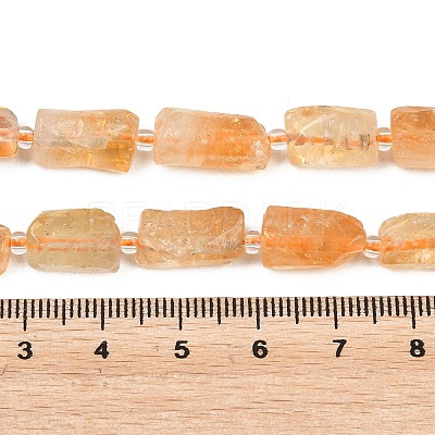 Heated Natural Citrine Beads Strands G-O170-113-1