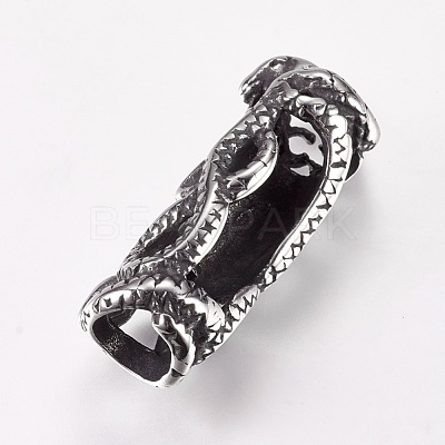 304 Stainless Steel Hollow Tube Beads STAS-I070-14AS-1