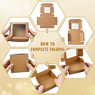 10Pcs 2 Colors Paper Candy Boxes CON-YW0001-82-1