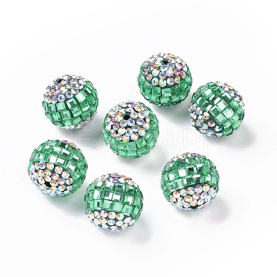 Polymer Clay Rhinestone Beads RB-L029-04-1