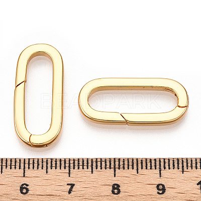 Brass Spring Gate Rings KK-WH20009-01G-1