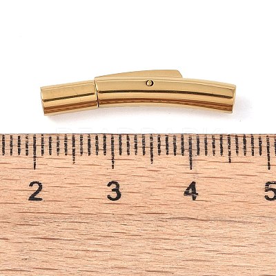 Column 304 Stainless Steel Bayonet Necklace Clasps STAS-O035-05G-1