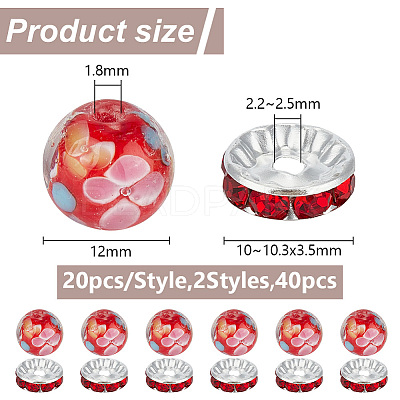 DIY Flower Beads Jewelry Making Finding Kits DIY-GO0001-80B-1
