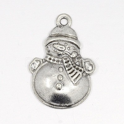 Tibetan Style Lovely Snowman Alloy Charms X-EA314Y-1