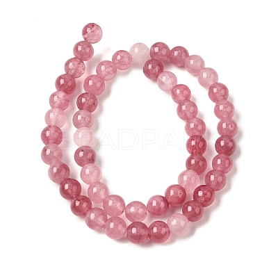 Natural White Jade Beads Strands G-H348-8mm-06-1