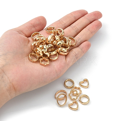 100Pcs 4 Style CCB Plastic Bead Frames KY-YW0001-22-1