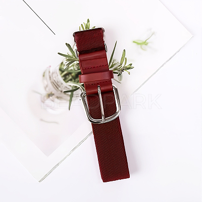 1Pc Imitation Leather & Polyester Elastic Softball Belts AJEW-CL0001-37B-1