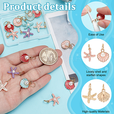 16Pcs 8 Styles Alloy Enamel Shoes Charms PALLOY-PH01716-1