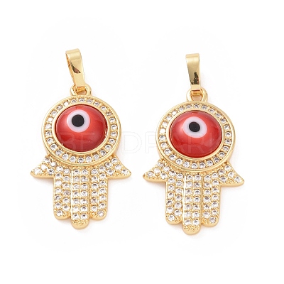 Brass Micro Pave Cubic Zirconia Pendants ZIRC-F136-03G-1