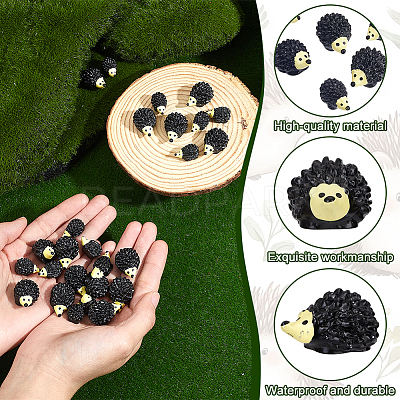 30Pcs 2 Styles Resin Hedgehog Display Decoration DJEW-GA0001-80-1