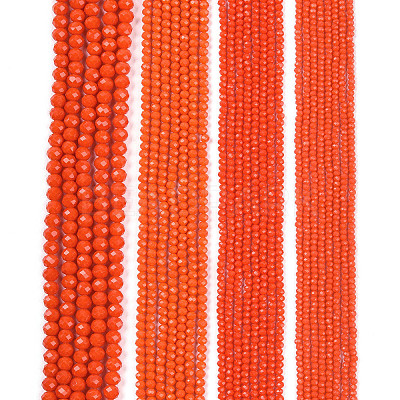 Opaque Solid Color Imitation Jade Glass Beads Strands EGLA-A044-P1mm-D03-1