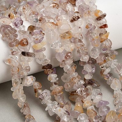 Natural Purple Rutilated Quartz Beads Strands GG-CBAE051-A02-01-1