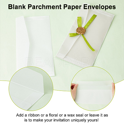 Blank Parchment Paper Envelopes AJEW-WH0038-98A-1