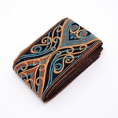 Embroidery Polyester Ribbons OCOR-WH0064-01A-WH-1