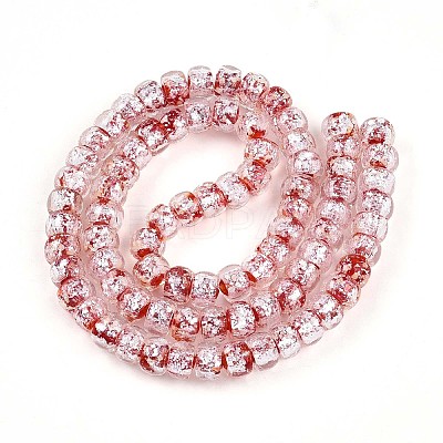 Luminous Handmade Silver Foil Glass Beads Strands FOIL-N029-02B-03-1