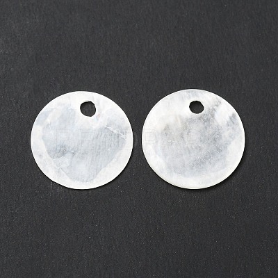 Natural Capiz Shell Charms X-BSHE-G029-15-1