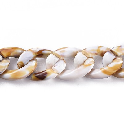 Acrylic Curb Chains AJEW-JB00505-04-1