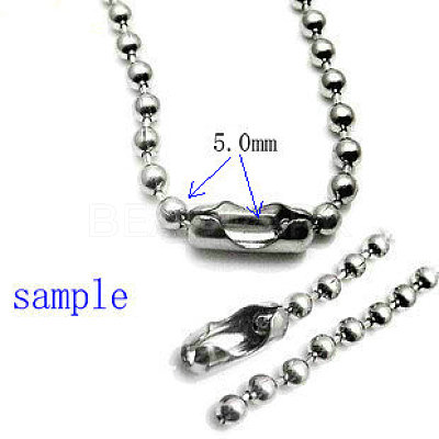 Non-Tarnish Stainless Steel Ball Chain Connectors X-STAS-L019C-P-1