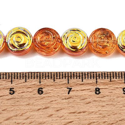 Electroplate Baking Paint Transparent Glass Beads Strands GL-CBA2ED2-05B-1