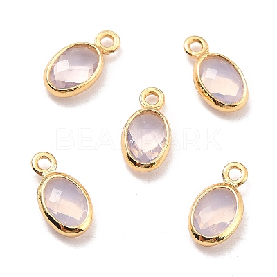 Eco-Friendly Brass with Glass Pendants KK-K268-01T-1