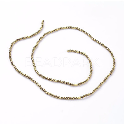 Non-Magnetic Synthetic Hematite Beads Strands X-G-G091-2mm-1-1