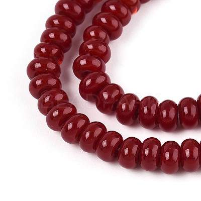 Opaque Spray Painted Glass Beads LS-GLAA-ZX008-4mm-18O-1