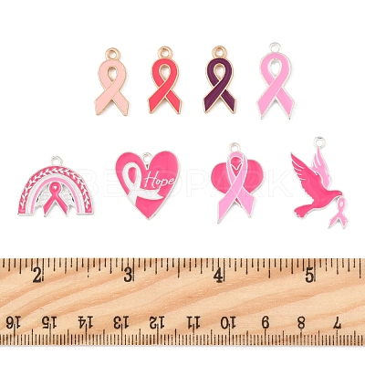 28Pcs 8 Styles Alloy Enamel Pendants ENAM-FS0002-36-1