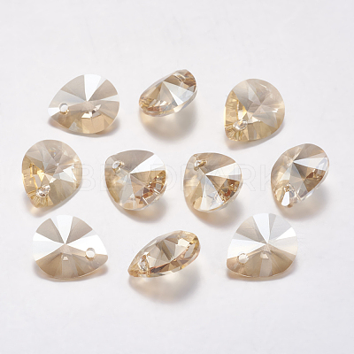 Faceted K9 Glass Rhinestone Charms RGLA-F053-E-001GS-1