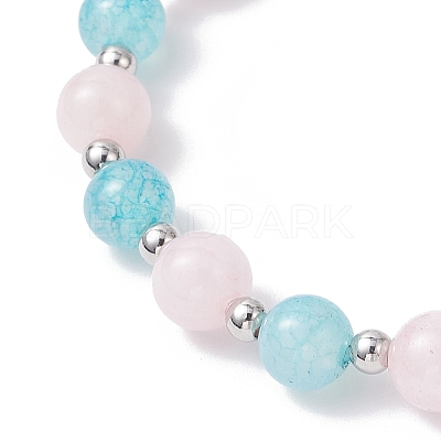 Leaf Alloy Charm Bracelets BJEW-JB12467-03-1