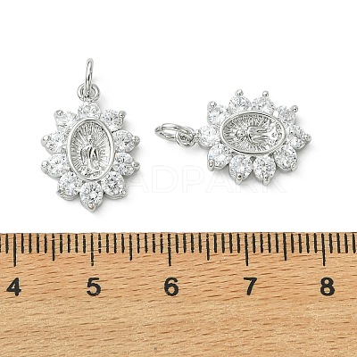 SHEGRACE Brass Micro Pave Cubic Zirconia Pendants XGRQ3P414-617P-1
