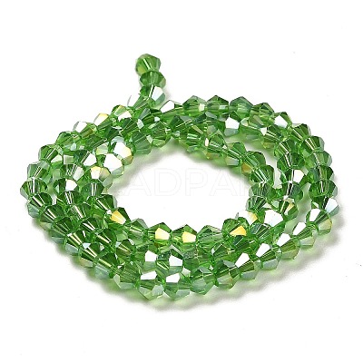 Transparent Electroplate Glass Beads Strands EGLA-A039-T3mm-B03-1