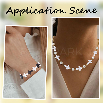 300Pcs Opaque Acrylic Beads MACR-SC0001-16B-1