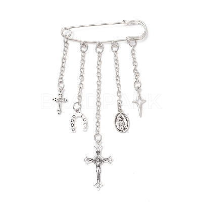 3Pcs Alloy Charms Kilt Pins Brooch JEWB-BR00196-1