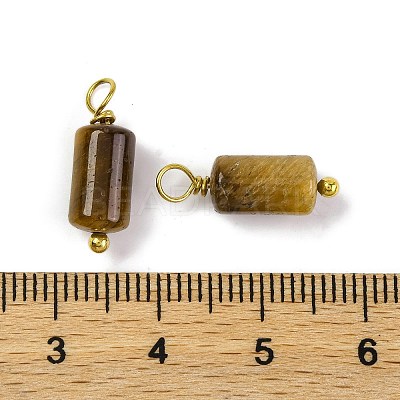 Natural Tiger Eye Cloumn Pendants STAS-H221-04G-02-1