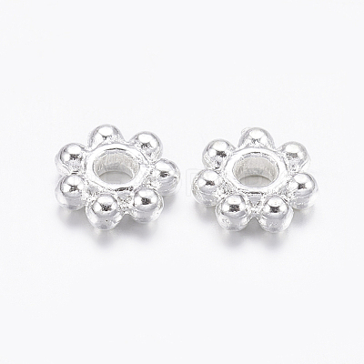 Tibetan Style Alloy Daisy Spacer Beads X-TIBEB-S039-047S-NR-1