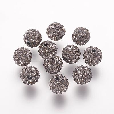 Polymer Clay Rhinestone Beads RB-K050-8mm-C14-1