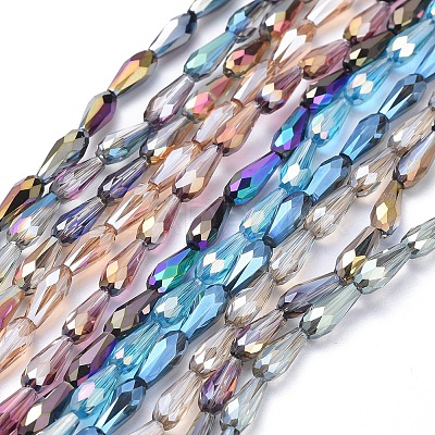 Electroplate Glass Beads Strands EGLA-L015-A-1