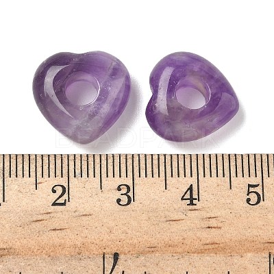 Natural Amethyst European Beads G-C252-01J-1