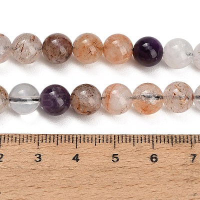 Natural Black Gold Rutilated Quartz Beads Strands GG-CBAC678-A02-8mm-1