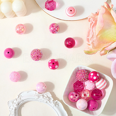 20Pcs 10 Styles Acrylic & Resin Beads Sets DIY-PA0001-02E-1
