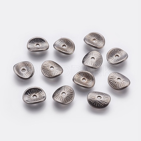 Tibetan Style Wavy Spacer Beads TIBEP-A11067-B-FF-1