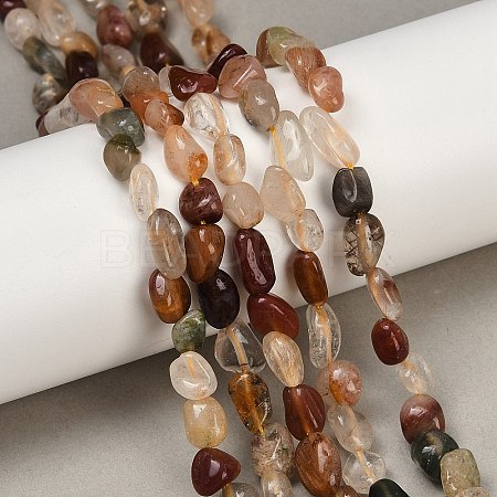Natural Rutilated Quartz Beads Strands G-R445-6x8-38-01-1