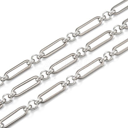 Tarnish Resistant Handmade 304 Stainless Steel Link Chains CHS-M004-02P-1