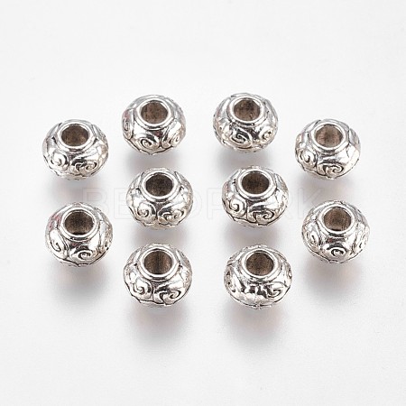 Alloy European Beads MPDL-WH0001-02AS-1