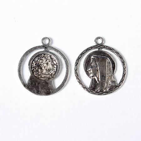 Tibetan Silver Virgin Pendants LF1211Y-1